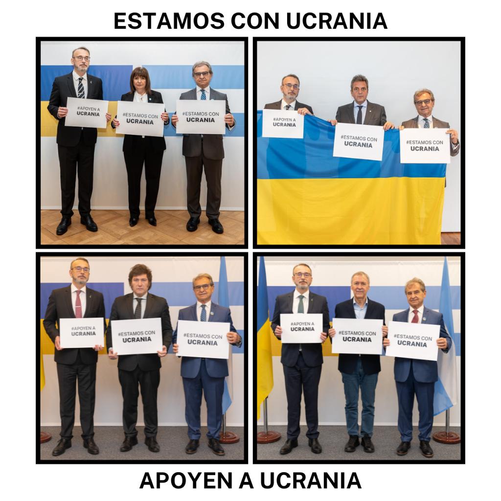 Apoyo a Ucrania de los principales candidatos en las próximas elecciones generales en la Argentina.   