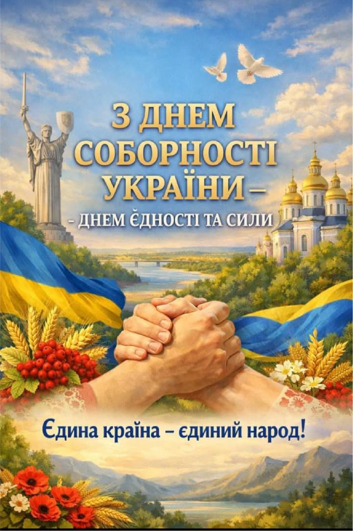 ¡22 de enero –  Día de la Unidad de Ucrania!