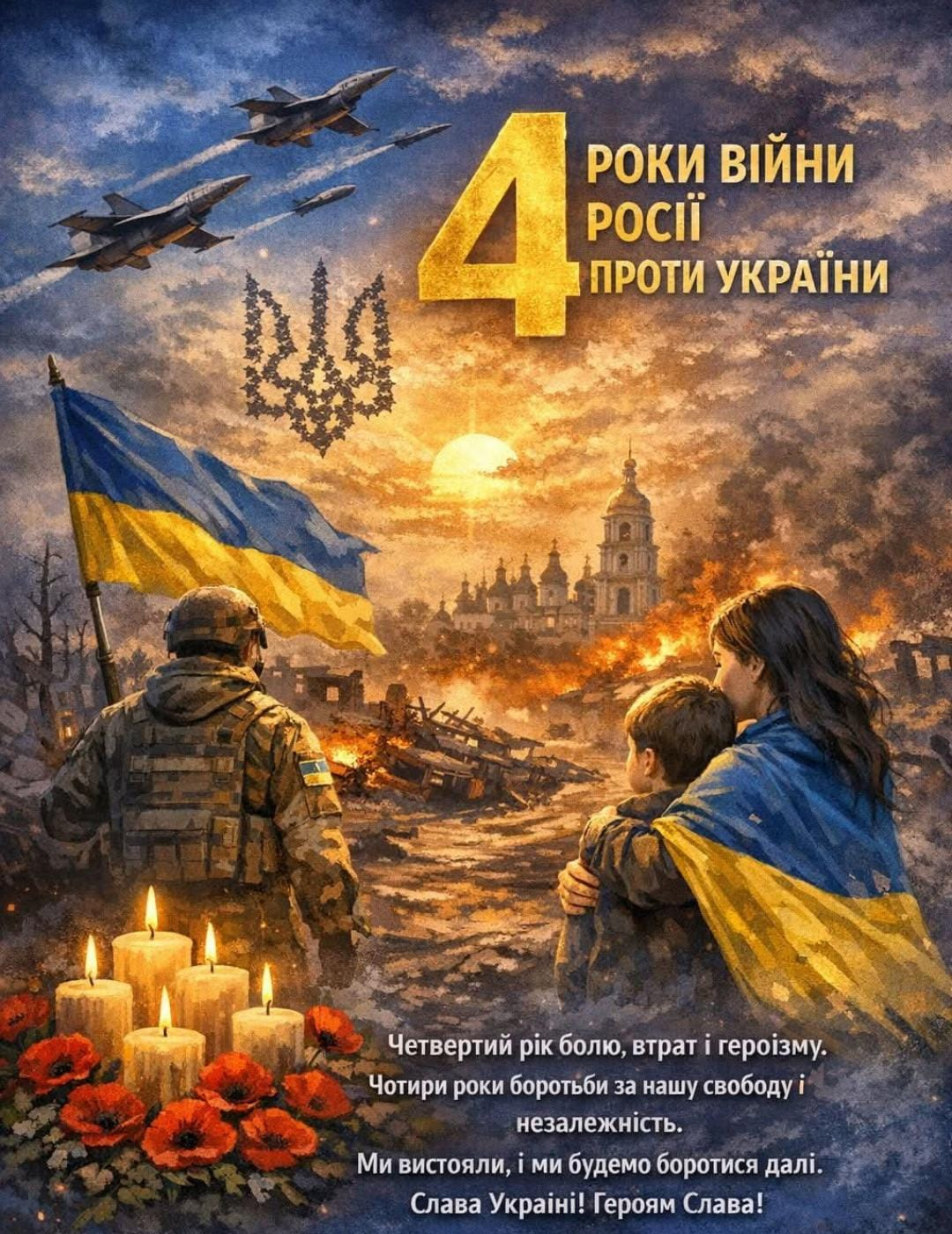 24 лютого 2026, 4º Pічниця несправедливої війни.