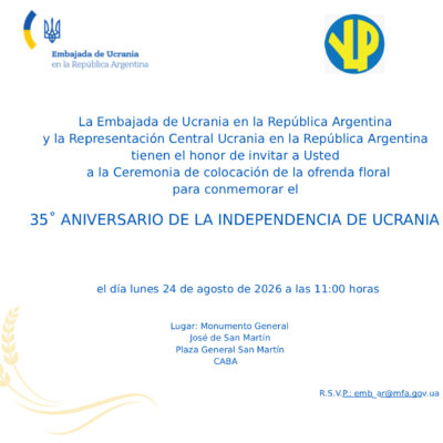 35º ANIVERSARIO DE LA INDEPENDENCIA DE UCRANIA